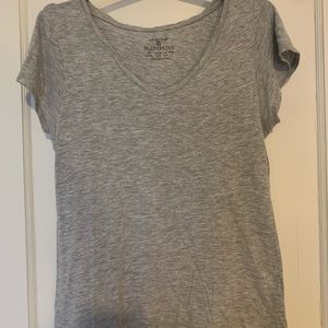 Grey V-neck t-shirt